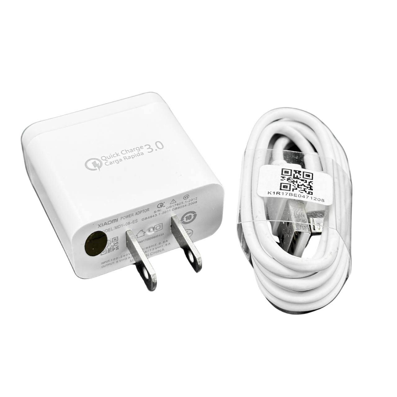 Cargador Xiaomi Quick Charge 3.0 con Cable Micro USB